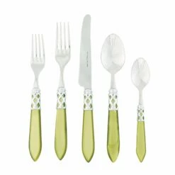 Wholesale 💯 VIETRI Aladdin Chartreuse Brilliant Five-piece Place Setting 💯