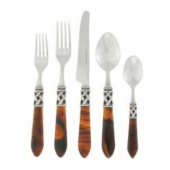 Cheapest ✔️ VIETRI Aladdin Antique Tortoiseshell Five-piece Place Setting 💯