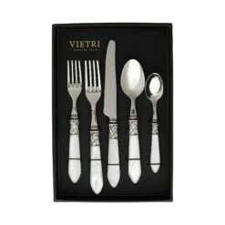 Best Pirce ⌛ VIETRI Aladdin Antique White Five-Piece Place Setting – Set of 4 🌟