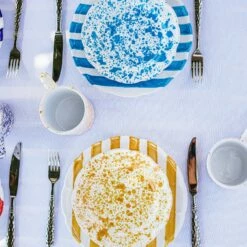 Discount 🤩 VIETRI Amalfitana Aqua Stripe Dinner Plate ❤️ 10 Discount 🤩 VIETRI Amalfitana Aqua Stripe Dinner Plate ❤️ -Tabletop Elegant shop AMA 4100A 5