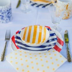 Cheapest 😀 VIETRI Amalfitana Yellow Stripe Cereal Bowl 👏 -Tabletop Elegant shop AMA 4105Y 3
