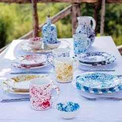 Hot Sale 👍 VIETRI Amalfitana Red Splatter Mug 💯 -Tabletop Elegant shop AMA 4110SPR 5