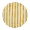 Best Pirce ❤️ VIETRI Amalfitana Yellow Stripe Round Platter ⭐