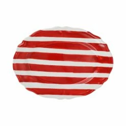 Hot Sale ✨ VIETRI Amalfitana Red Stripe Oval Platter 🧨