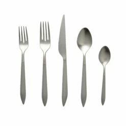 New ⌛ VIETRI Ares Argento & Light Gray Five-Piece Place Setting 🎉