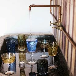 Cheapest 😍 VIETRI Barocco Amber Wine Glass 🧨 -Tabletop Elegant shop BCO 8820A 2