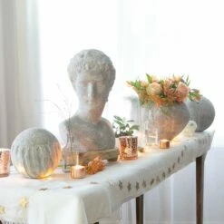 Best deal ✨ VIETRI Carrara Medium Sphere 🌟 -Tabletop Elegant shop CAR 7767 2