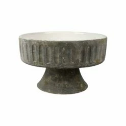 Buy ⭐ VIETRI Carrara Footed Fruit Bowl 🛒