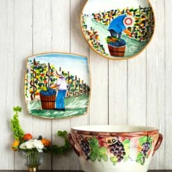 New 🔔 VIETRI Cantina Shallow Bowl ✨ -Tabletop Elegant shop CNT 7831 LSALT 1