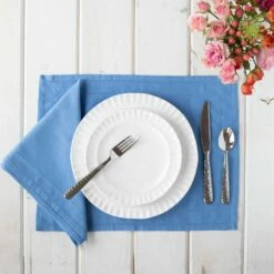 New 🔥 VIETRI Cotone Linens Placemats with Double Stitching - Set of 4 😍 -Tabletop Elegant shop COT CB007002 2