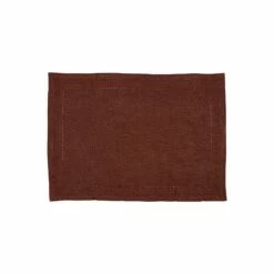 New 💯 VIETRI Cotone Linens Chocolate Placemats with Double Stitching - Set of 4 ⭐