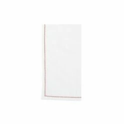 Flash Sale 👍 VIETRI Cotone Linens Ivory Napkins with Stitching - Set of 4 🤩 -Tabletop Elegant shop COT R007003 2100 web1