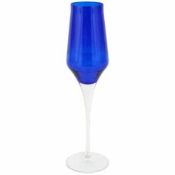 Outlet 🎉 VIETRI Contessa Cobalt Champagne Glass ⌛