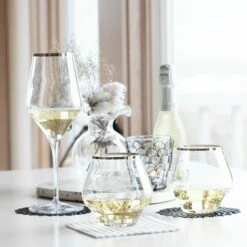 Wholesale 🔔 VIETRI Contessa Platinum Wine Glass 🤩 -Tabletop Elegant shop CTP 8820 3