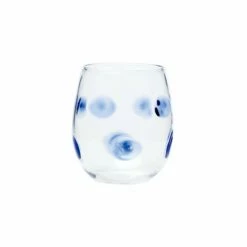 Hot Sale 😀 VIETRI Drop Stemless Wine Glass ⌛ -Tabletop Elegant shop DRP 5421B 2100 web1