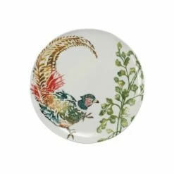 Cheapest 👏 VIETRI Fauna Pheasants Salad Plate 🎉