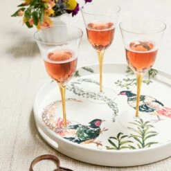 Cheap 😉 VIETRI Fauna Pheasants Handled Round Tray 😀 -Tabletop Elegant shop FAU 9722 LSALT 1