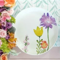 Discount 😍 VIETRI Fiori di Campo Round Shallow Bowl 🌟 -Tabletop Elegant shop FDC 97022 2 6e7e023e c360 4267 8900 fc25f923d08c