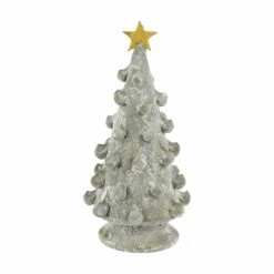 Best Sale 🎉 VIETRI Foresta Gray Medium Tree with Gold Star ✔️