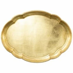 Buy ⭐ VIETRI Florentine Wooden Accessories Gold Large Oval Tray 🛒