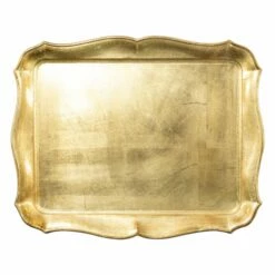 Wholesale 🤩 VIETRI Florentine Wooden Accessories Gold Rectangular Tray 🔔