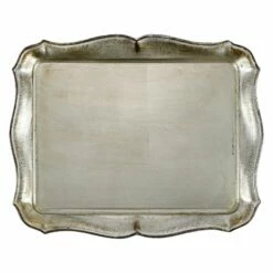 Budget 🧨 VIETRI Florentine Wooden Accessories Platinum Rectangular Tray ✨