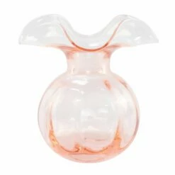 New 🌟 VIETRI Hibiscus Glass Pink Medium Fluted Vase 💯
