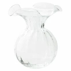 Coupon 🎁 VIETRI Hibiscus Glass Clear Large Fluted Vase 😀