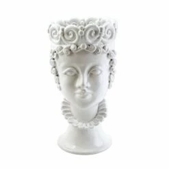 Best Pirce 👏 VIETRI Sicilian Heads White Large Queen Head 😍