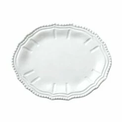 Outlet 🤩 VIETRI Incanto White Baroque Small Oval Platter ✔️