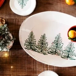 Deals ⌛ VIETRI Lastra Holiday Oval Platter ⌛ -Tabletop Elegant shop LAH 2626 LSALT 2