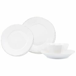 Budget 🛒 VIETRI Lastra White Four-Piece Place Setting 😍