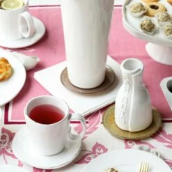 New 🥰 VIETRI Lastra Espresso Cup & Saucer 🛒 -Tabletop Elegant shop LAS 2609W LSALT 1