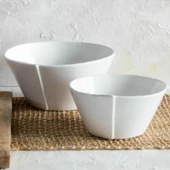 Outlet 👍 VIETRI Lastra White 2-Piece Serving Bowls Set 🤩 -Tabletop Elegant shop LAS 26100W A 2100 web3 240ecb6f 74ce 460a a05b 621841476284