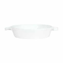 Cheap 🧨 VIETRI Lastra White Handled Round Baker ✨