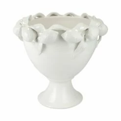 New ❤️ VIETRI Limoni White Figural Footed Planter 🎁