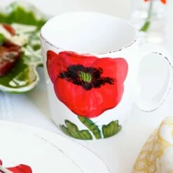 New 🎁 VIETRI Lastra Poppy Mug ⭐ -Tabletop Elegant shop LYP 2610 LSALT 3