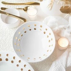 Budget 👍 VIETRI Medici Gold Cereal Bowl 👍 -Tabletop Elegant shop MDC 4405G 3