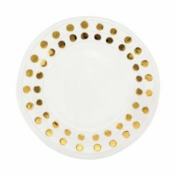 Promo 😀 VIETRI Medici Gold Medium Round Platter 🔥