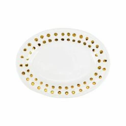Outlet 🔔 VIETRI Medici Gold Medium Oval Platter 😍