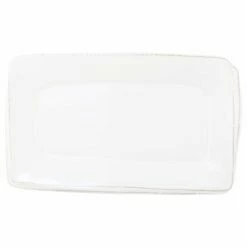 Promo 🤩 VIETRI Melamine Lastra White Rectangular Platter 👍