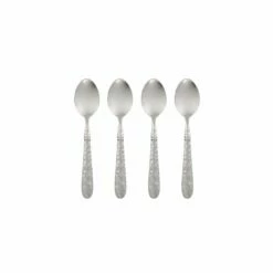 New 😀 VIETRI Martellato Demitasse Spoons - Set of 4 🔥