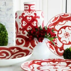 Hot Sale 🥰 VIETRI Mosaico Red Round Shallow Bowl 🔥 -Tabletop Elegant shop MSC 6101R 2 3e9b986a 15d9 4c20 80e2 8b0837c388ed