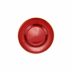 Cheapest 👍 VIETRI Metallic Glass Ruby Salad Plate 🎁