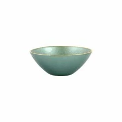 New ❤️ VIETRI Metallic Glass Aquamarine Small Bowl 😍