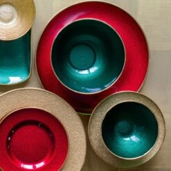 New 🔥 VIETRI Metallic Glass Emerald Small Bowl ✔️ -Tabletop Elegant shop MTC 5205E 3