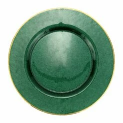 Best deal 🎁 VIETRI Metallic Glass Emerald Service Plate/Charger ✨