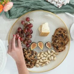 Cheapest 🌟 VIETRI Metallic Glass Platter 🔥 -Tabletop Elegant shop MTC 5222P 2 61507a27 0bb1 4bfa 962e 2ef264670a2c