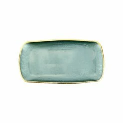 Cheap 🌟 VIETRI Metallic Glass Aquamarine Rectangular Tray 🤩