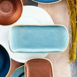 Cheap 🌟 VIETRI Metallic Glass Aquamarine Rectangular Tray 🤩 -Tabletop Elegant shop MTC 5228AQ 3